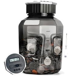 Vcertcpl X-Large Piggy Bank for Adults Kids, Vcertcpl Digital Coin Counting Bank with LCD Counter, 2.4L Capacity, Great Coin Counter Bank Money Counting Jar with Total Amount Displayed, Bank for All US Coins