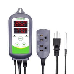 Inkbird ITC-308 Digital Temperature Controller 2-stage Outlet Thermostat Heating and Cooling Mode Carboy Homebrew Fermenter Greenhouse Terrarium 110V 10A.