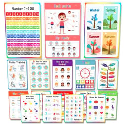 wasoyun 18 Early Childhood Education Posters Toddler Toilet Training Classroom Supplies Preschool Education Homeschool Kindergarten Decoration 16
