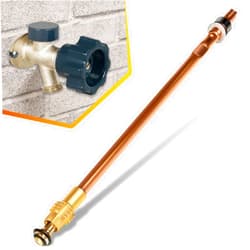 LAIKOU 123-0093 Stem Assembly Replacement for Prier 500 Series Mansfield Style Wall Hydrants, 12-inch Overall Length | 8-inch Sillcock ASFP