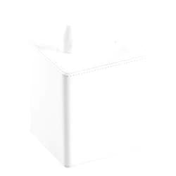 MEIBOOCH PU Leather Tissue Box Cover Square Tissue Box Holder with Magnetic Closure (White)