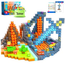 Toylogy 168PCS Dinosaur Toys Magnetic Blocks-Build Mine Magnet World Building Outdoor Sensory Toys for Kids 3-5, STEM Jurassic Kid Games for Toddler Gifts for Boys and Girls Ages 3 4 5 6 7 8
