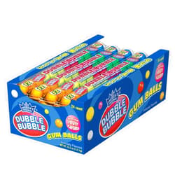 Tootsie Roll Dubble Bubble Gumballs, 24 pack of 12-Gumball Tubes in Assorted Fruit Flavors