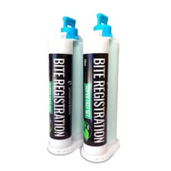 PlastCare USA Bite Registration Material, Super Fast Set, Made in Germany Mint Flavor, Set of 2 50ml Cartridges, No Mixing Tips