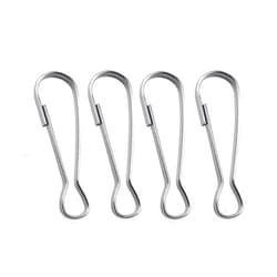 QLXHBOT Stainless Steel Lanyard Snap Spring Hooks 100pcs, Rust-Proof Lanyard Clasp Zipper J Clip for Key Chain ID Name Card Tag DIY Craft Badge Holder Keyring -1 Inch（25mm）304 Stainless Steel