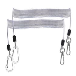 OXDFNZU Fishing Lanyard, Heavy Duty Coiled Lanyards Stainless Steel Wire Inside, Safety Rope Extension Cord Tether