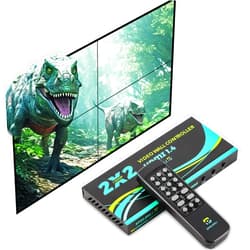 Spolehli Video Wall Controllers 2X2 Video Wall Processor 2X1 3X1 4X1 1X2 1X3 1X4, 1080p, HDMI 1.4 Multi-Screen Splicing Display Controller with Remote Control for 4 TV Splicing (4-Channel)