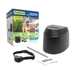 PetSafe Stay & Play Compact Wireless Pet Fence for Dogs, No Wire Circular Boundary, Secure up to 3/4 Acre, No-Dig and Portable for Travel, for Dogs 5lb & up, from Parent Company Invisible Fence Brand