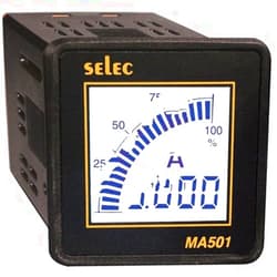Altech MA501-110V-CU , Current Meter, 4-Digit LCD w/Backlight, 1/16 DIN, 110 VAC +/-20%(50Hz), Panel Mt
