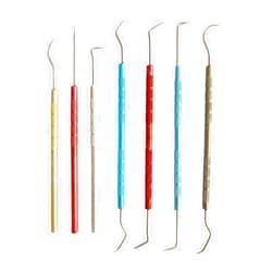 RELIBBA 7-Piece Alluminum Handel Stainless Steel Tip Pick Set (R-104) Modeling Tools, Clay & Pottery Tools, Modeling, Sculpting, Carving Tools,Terracotta Tools