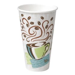Georgia-Pacific Dixie PerfecTouch 16 oz. Insulated Paper Hot Coffee Cup by GP PRO (Georgia-Pacific), Coffee Haze, 5356DX, 500 Count (25 Cups Per Sleeve, 20 Sleeves Per Case), Coffee Haze Design