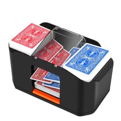 YOOUT Automatic Card Shuffler for 2 Decks - Rechargeable & Ultra-Quiet Electric Shuffling Machine for Poker, Texas Hold'em, UNO, Blackjack, and Family Game Night