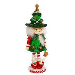 Kurt S. Adler HA0566 Hollywood Jolly Tree Christmas Hat Nutcracker, Multi-Colored