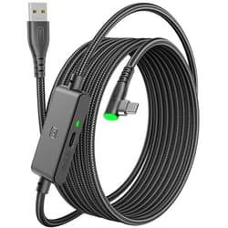 INIU Oculus Link Cable with Charging [16ft] for Meta Quest 3 Quest 2/Pro, Pico 4, PC VR, Steam VR, USB 3.0 High Speed Data Cable, USB C Charger Cord for VR Headset Accessories