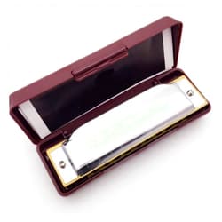 SUOFEILAIMU-PHONE CASE SUOFEILAIMU Copper Plate 10 Holes Harmonica Folk Master Mouth Organ Key of C Harp Diatonic Blues Instrumentos Musicais Gaita (Color : 10 Holes Suzuki)