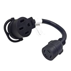 Parkworld 79193 Generator NEMA L14-30R to 14-50R, 4 Prong 30 AMP Female to RV 50amp Female Adapter Cord 1 Feet