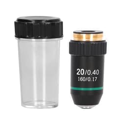 YWBL-WH 20X Objective Brass Achromatic Objective Lens Clear Standard 20mm Thread Biological Microscope Objective Telescope Accessories