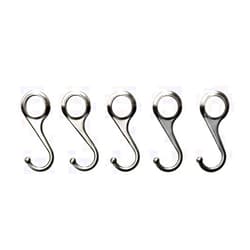 Ikea Nickel Plated Steel Hooks 002.138.55, 2.75-inch, Pack of 5, Silver