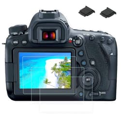 PCTC Tempered Glass LCD Screen Protector Films Compatible for Canon EOS 6D Mark II 2 6DII Protective Cover (3 + 2 Pack)