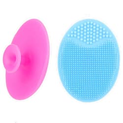 Luckyiren Face Scrubber,2 Pack Soft Silicone Scrubbies Facial Cleansing Pad Face Exfoliator Face Scrub Face Brush Silicone Scrubby for Massage Pore Cleansing Blackhead Removing Exfoliating,Cool Gift for Girl