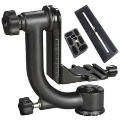 Movo GH800 MKII Carbon Fiber Professional Gimbal Tripod Head with Long and Short Arca-Swiss Quick-Release Plates - for Outdoor Bird/Wildlife Photography
