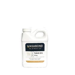 Vagabond Oil & Paint, Co Vagabond Oil & Paint Co. - 100% Pure Tung Oil, Waterproof Natural Wood Finish & Sealer - 16 Fl Oz Bottle