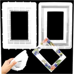 BuleVina Resin Picture Frame Mold - Epoxy Silicone Casting Mold for DIY Personalized Photo Crafts - Rectangle Shape for Home Table Decoration, Handmade Gifts (8x6 Inch)