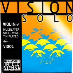 Thomastik Vision Solo 4/4 Violin E String - Medium Gauge - Tin Plated Multi-layer Steel Wire Core - Removable Ball End
