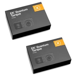 EKWB EK-Quantum Torque HDC-16 Compression Fitting for EKWB Rigid Tubing, 16mm OD, Black, 12-Pack