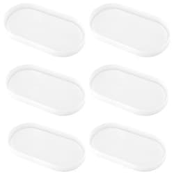 JEUIHAU 6 PCS Oval Resin Tray Mold, Oval Ashtray Mold, Tray Silicone Molds for DIY Jewelry Containers, Epoxy Resin Casting Decorations and Presents