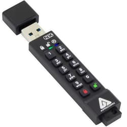 Apricorn Aegis Secure Key 3 NX 128GB 256-Bit Encrypted FIPS 140-2 Level 3 Validated Secure USB 3.0 Flash Drive, ASK3-NX-128GB, black