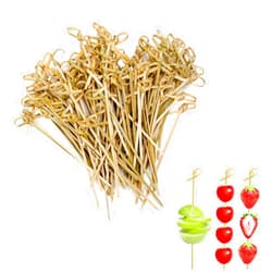 Perfect Stix Bamboo Pick 4 300ct Bamboo Knot Picks, Cocktail and Hors' D'Oeuvre, 4