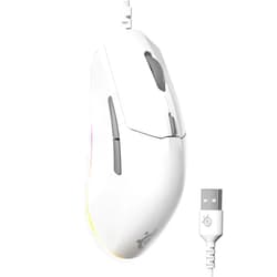 SteelSeries Rival 3 Gen 2 Gaming Mouse — 8500 DPI TrueMove Core Optical Sensor — 60 Million Click Durability — Low Latency — 77g Lightweight — 100% PTFE Feet — RGB — White