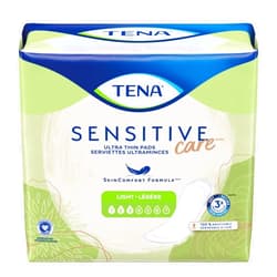 Tena Sensitive Ultra Thin Light Incontinence/Bladder Control Pads for Women, Regular Length, 30 Count