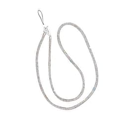 LUVI Bling Phone Lanyard Crossbody for Woman Shoulder Strap Diamond Rhinestone Chain Cute for Phones and Bags Silver