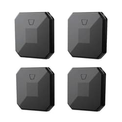 JianHan Key Finder Luggage Tracker Tag Works with Apple Find My [Certified,iOS Only] Track Your Keys,Wallet,Luggage,Backpack Bluetooth Tracker and Item Locator (Black, 4 PACK)
