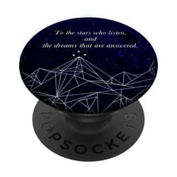 Bookish Gifts for Book lovers Creations by Hallows Bookworm ACOMAF To the Stars Night Court Bookish PopSockets PopGrip: Swappable Grip for Phones & Tablets PopSockets Adhesive PopGrip