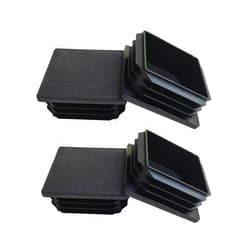ZYYC 4 Pack 2'' Inch End Cap Square Tubing Black Plastic Plug,Tubing Post End Cap Suitable for Square TubeSquare Plastic Plug, Tubing Post End Cap