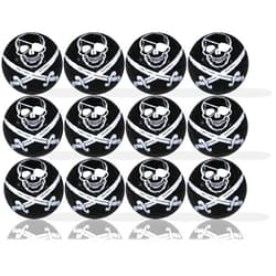 GBM GOLF BALL MANUFACTURERS New Novelty Golf Balls with Jolly Roger Imprint- Great for Gift Giving, 12 Pcs Pirate Skull Golf Balls for Party Favors (Black)
