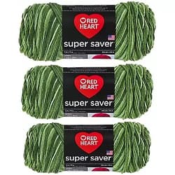 Red Heart Super Saver Yarn (3-Pack) Green Tones E300-629