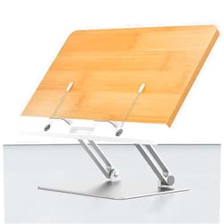 ZHKXMTM Book Stand，Book Holders for Reading Hands Free，Book Ends，Cookbook Stand，Lightweight ，Portable，Adjustable Book Holder Tray and Page Paper Clips，for Office, Kitchen, School (Size : Type2)