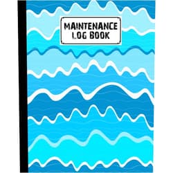 Rosina Ford Maintenance Log Book: Blue waves Maintenance Log Book, Repairs And Maintenance Record Book for Home, Office, Construction and Other Equipments, 120 Pages, Size 8