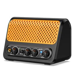 LEKATO Mini Guitar Amp,LEKATO 10W Portable Electric Guitar Amplifier with Clean & Overdrive Channel,Reverb,Bluetooth Small Guitar Amp for Practice (Black-Orange)