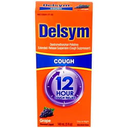 Delsym Adult 12 Hr Cough Relief Liquid, Grape, 5oz