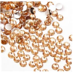 Beading Station 1440pcs Flat Back Rhinestones Round Brilliant 14 Cut 3mm - 10ss Champagne