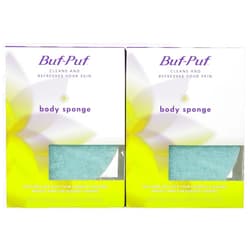 Buf-Puf Double Sided Body Sponge, 2 pk