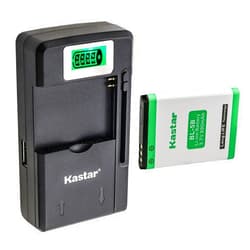 Kastar 1-Pack BL-5B Battery and Smart LCD Charger Replacement for Nok 6070, 6080, 6101, 6120 Classic, 6121 Classic, 6124 Classic, 6230, 7260, 7360, N80, N80 Internet Edition, N83, N90