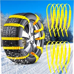 Tallew Emergency Anti Skid Car Tire Chains Snow Mud Survival Security Chains Universal Cable Tire Belts Traction Car Tyres Tools for Truck Winter, Tyre 175 to 295 mm(0.6 x 37 Inches,20 Pcs)