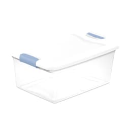 Sterilite 12-Pack Stackable Storage Bin with Lid, Clear Plastic Design, 15 Quart