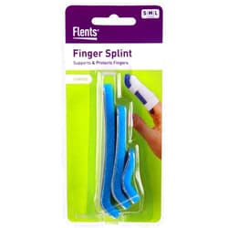 Flents Finger Splint, Supports and Protects Fingers, Comfortable Fit Designed to Protect Finger, Value Pack with 3 Assorted Sizes